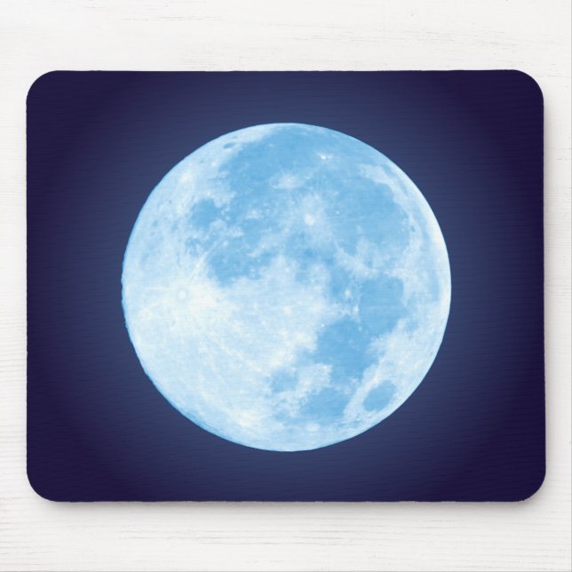 Blue Full Moon Mousepad (Front)