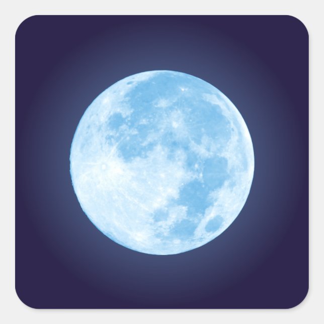 Blue Full Moon Sticker (Front)
