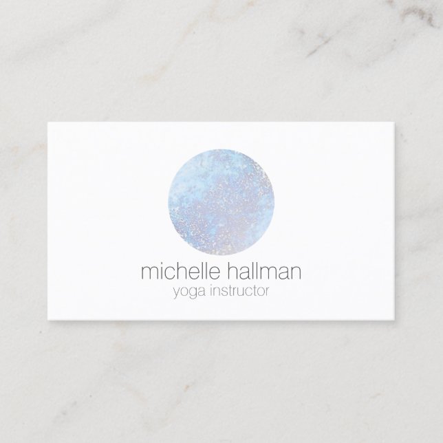 Blue Full Moon Yoga, Life Coach, Healer Business Card (Front)