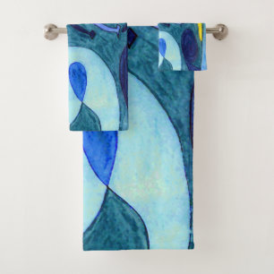 Blue Fumes Bath Towel Set