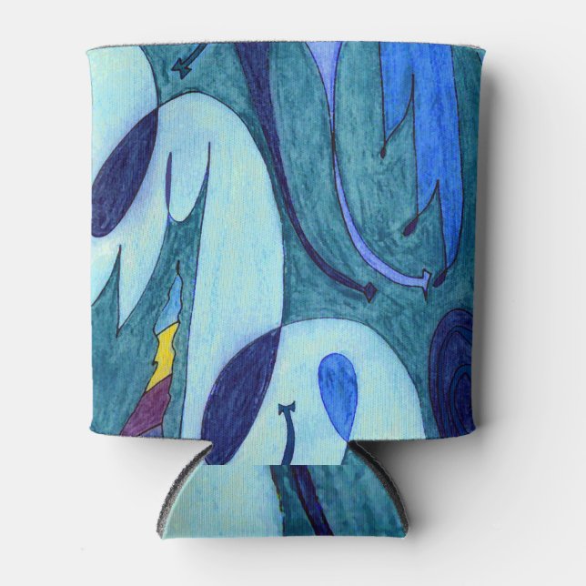 Blue Fumes Can Cooler (Front)