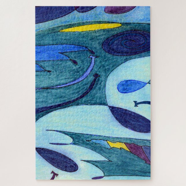 Blue Fumes Jigsaw Puzzle (Vertical)