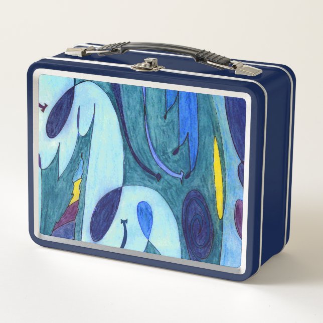 Blue Fumes Metal Lunch Box (Front)