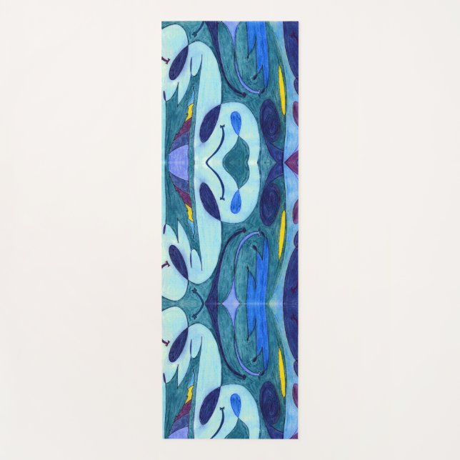 Blue Fumes Yoga Mat (Front)