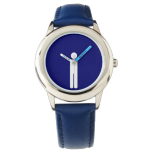 blue fun graphic man watch
