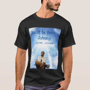Blue Funeral  Photo Memorial T-Shirt