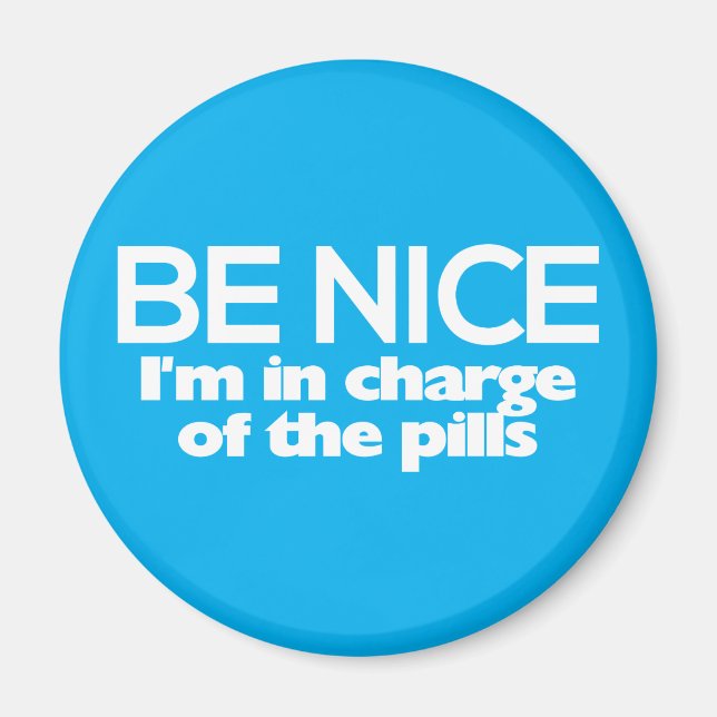 Blue Funny Nurse Magnet (Front)