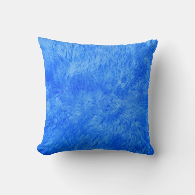 Blue Fur Frenzy Cushion (Front)