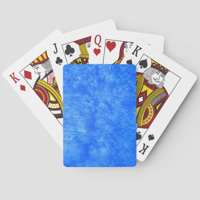 Blue Fur Frenzy Playing Cards (Back)