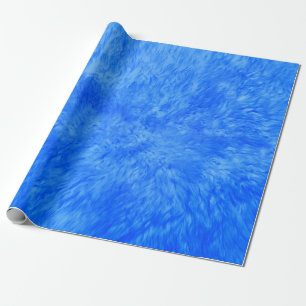 Blue Fur Frenzy Wrapping Paper