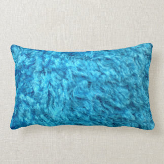 Blue Furry Pillow