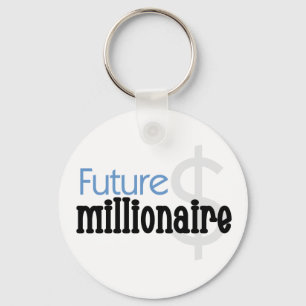 Blue Future Millionaire Key Ring