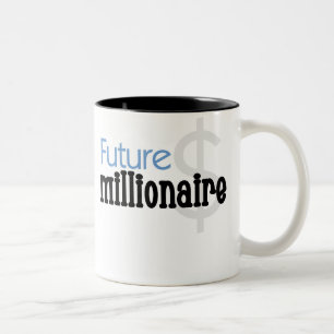 Blue Future Millionaire Two-Tone Coffee Mug