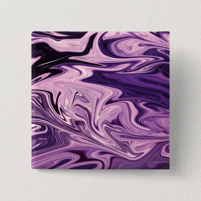 Blue galaxy art pattern 15 cm square badge (Front)