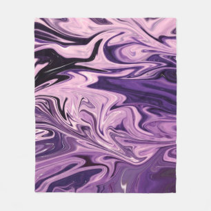Blue galaxy art pattern fleece blanket