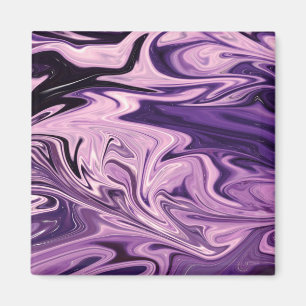 Blue galaxy art pattern magnet