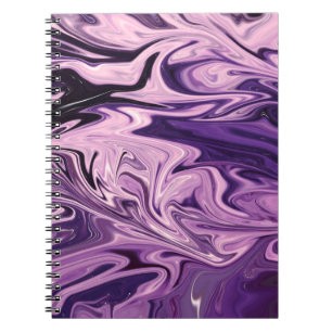 Blue galaxy art pattern notebook