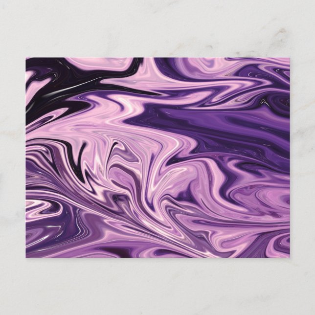 Blue galaxy art pattern postcard (Front)