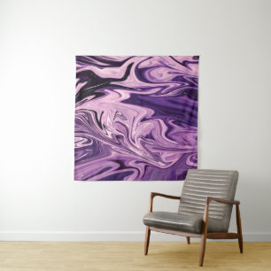 Blue galaxy art pattern tapestry