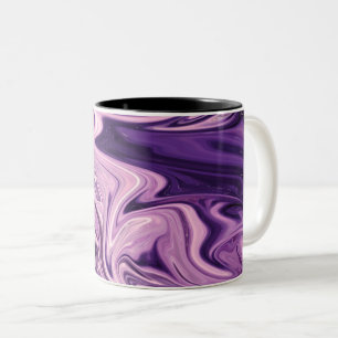 Blue galaxy art pattern Two-Tone coffee mug