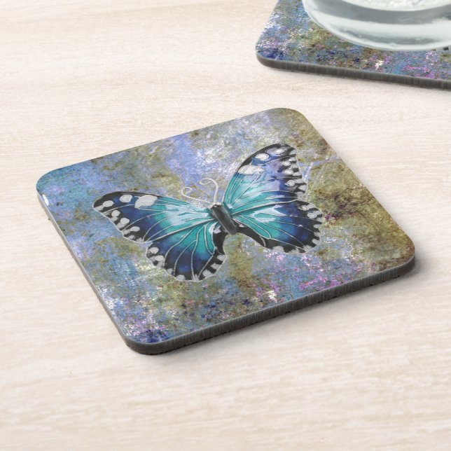 Blue Galaxy Butterfly Coaster (Left Side)
