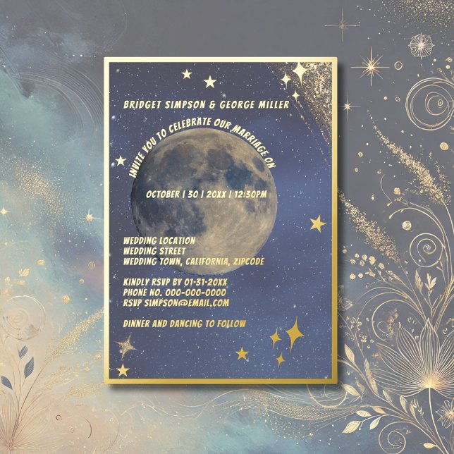 blue galaxy celestial sky wedding gold (Creator Uploaded)