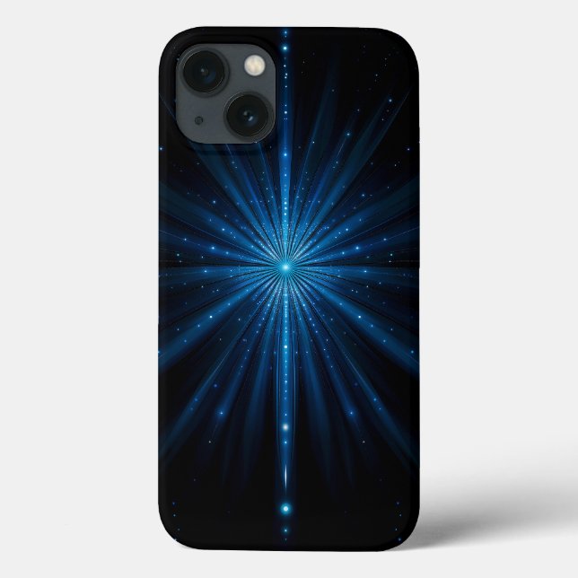 Blue Galaxy Continuum Cosmic Star Birth Blue Black Case-Mate iPhone Case (Back)