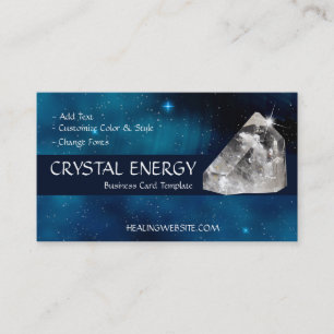 Blue Galaxy Healing Quartz Energy Business Card