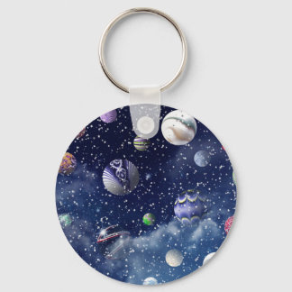 Blue Galaxy Key Ring