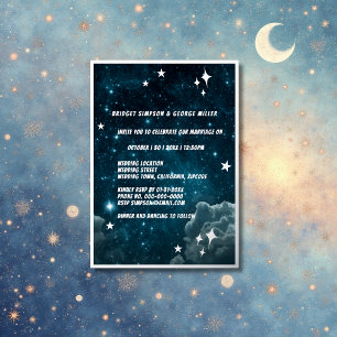 blue galaxy sky wedding silver