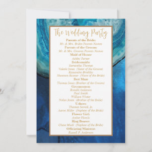 Blue Galaxy Wedding Program  Invitation