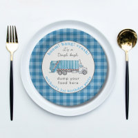 Blue Garbage Trash Truck Birthday Custom Funny