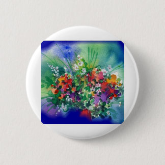 Blue Garden 6 Cm Round Badge