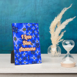 Blue Garden Anemone Pattern Plaque
