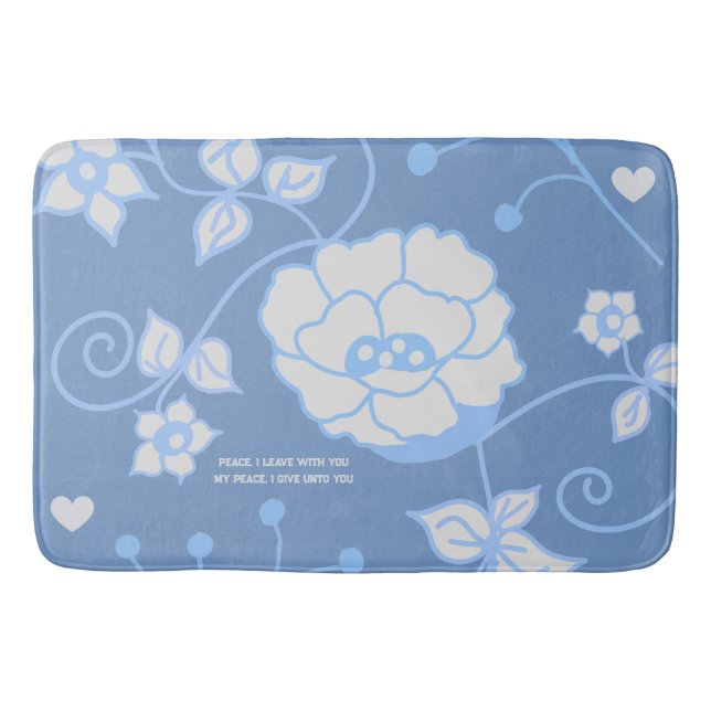 Blue Garden Bath Mat (Front)