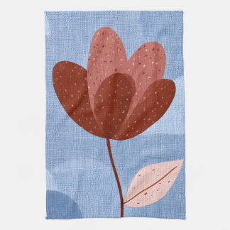 Blue Garden Bloom | Textured Blue Floral Kitchen Tea Towel