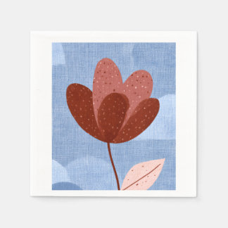 Blue Garden Bloom | Textured Floral Cloth Napkin