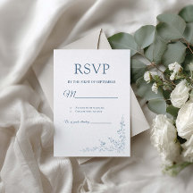 Blue Garden Botanical RSVP Card