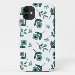 Blue Garden Floral Night iPhone 11 Case