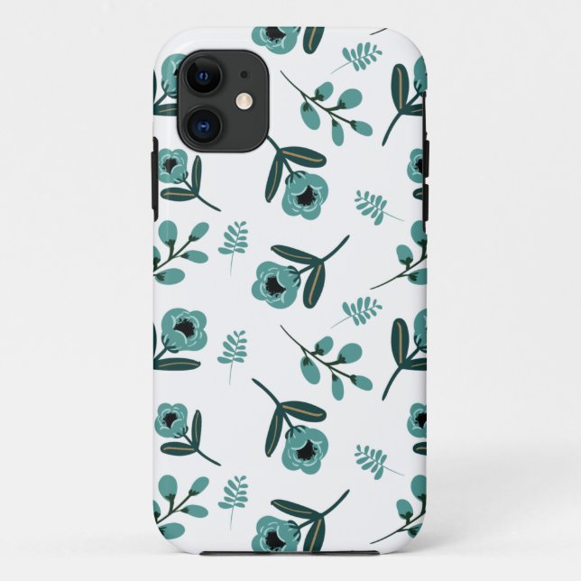 Blue Garden Floral Night  Case-Mate iPhone Case (Back)