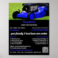 Blue Garden Lawn-Mower, Lawn Care Services