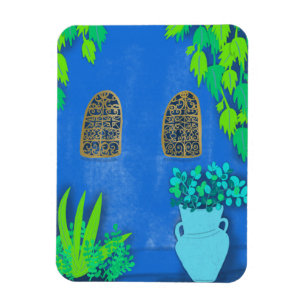 Blue Garden Wall Majorelle Morocco Magnet