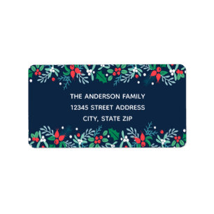 Blue Garland - Address Labels