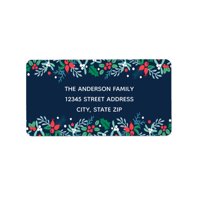 Blue Garland - Address Labels (Front)