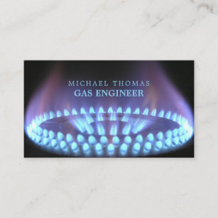 Blue Gas Ring, Gas Engineer & Supplier Business Card