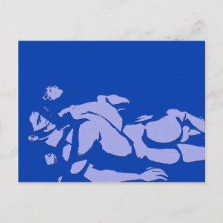 Blue Gay Love Postcard