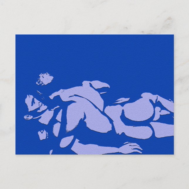 Blue Gay Love Postcard (Front)