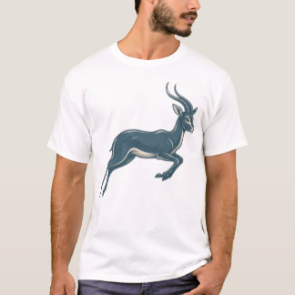 Blue Gazelle Wildlife Art Elegant Nature Design T-Shirt
