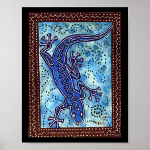 Blue Gecko Print