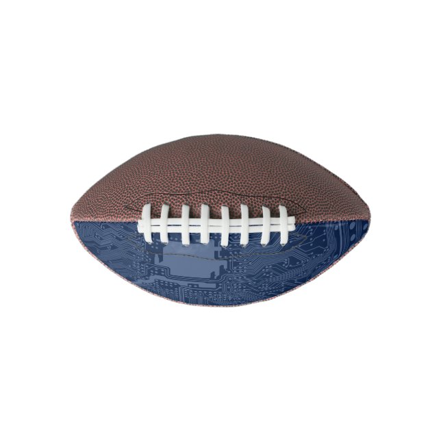 Blue Geek Motherboard Circuit Pattern American Football (Front)